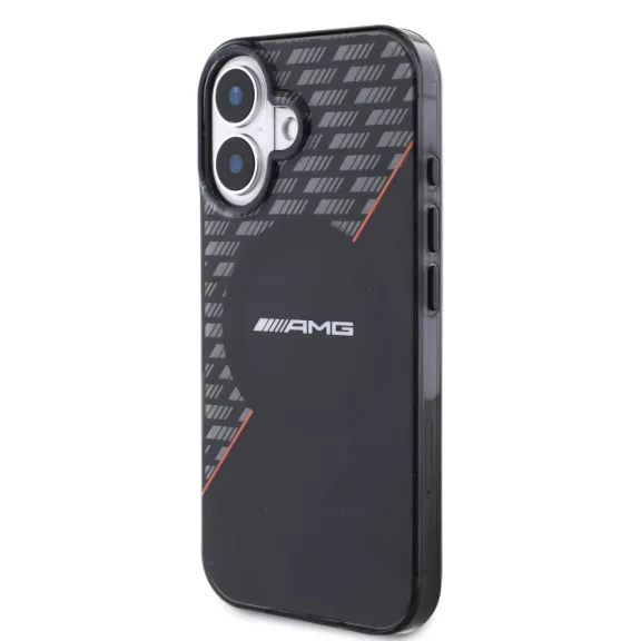AMG Rhomb MagSafe - iPhone 16 tok - Fekete/Piros