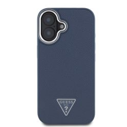 Guess Grained Triangle Logo MagSafe - iPhone 16 tok - Kék