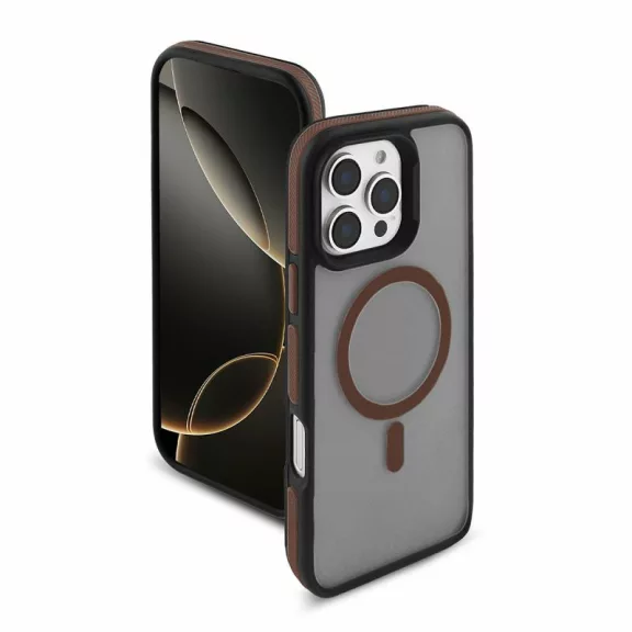 MAGARMOR MagSafe szilikon tok - iPhone 16 Pro - Barna