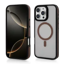 MAGARMOR MagSafe szilikon tok - iPhone 16 Pro - Barna