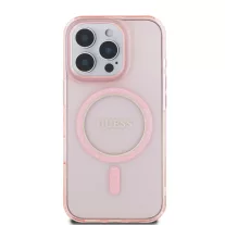 Guess Glitter Ring MagSafe - iPhone 16 Pro tok - Rózsaszín