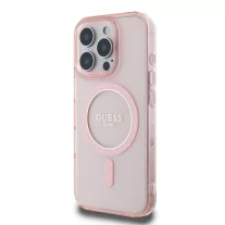 Guess Glitter Ring MagSafe - iPhone 16 Pro tok - Rózsaszín