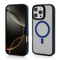 MAGARMOR MagSafe szilikon tok - iPhone 16 Pro - Kék