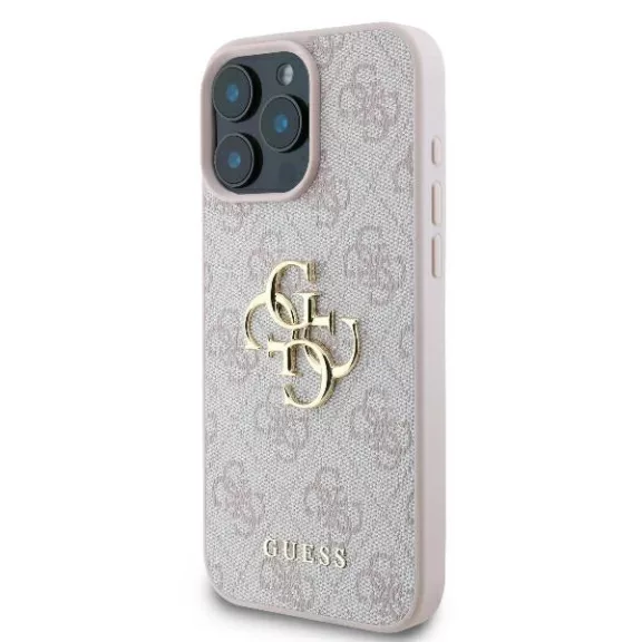 Guess 4G big metal logo - iPhone 16 Pro tok - rózsaszín