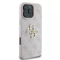 Guess 4G big metal logo - iPhone 16 Pro tok - rózsaszín