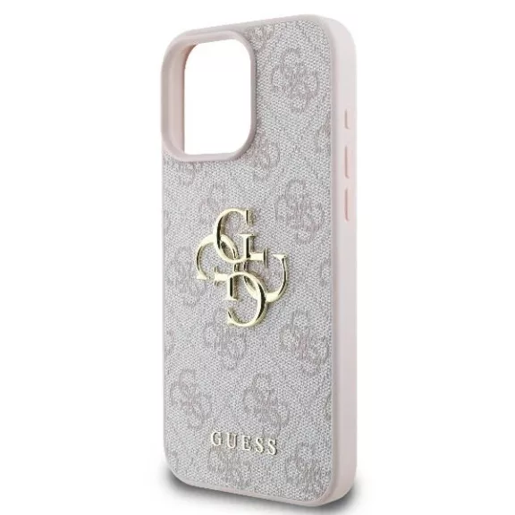 Guess 4G big metal logo - iPhone 16 Pro tok - rózsaszín