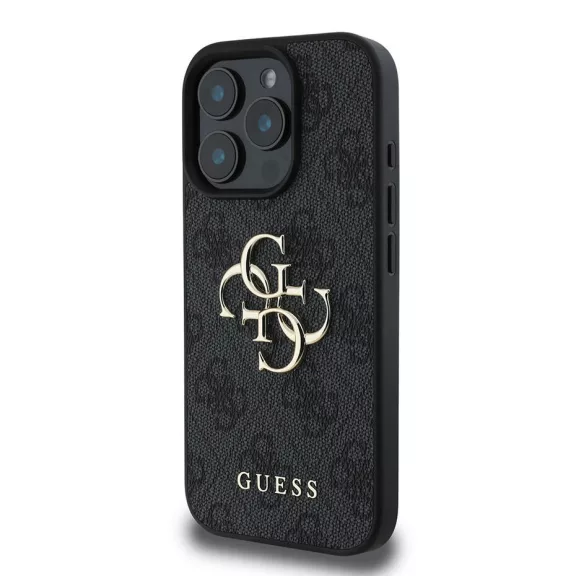 Guess 4G big metal logo - iPhone 16 Pro tok - fekete