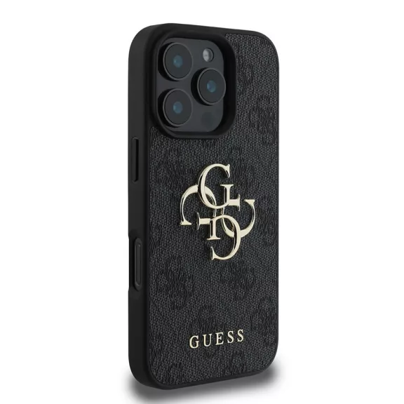 Guess 4G big metal logo - iPhone 16 Pro tok - fekete