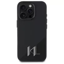   Karl Lagerfeld shadow metal initial MagSafe - iPhone 16 Pro tok - fekete