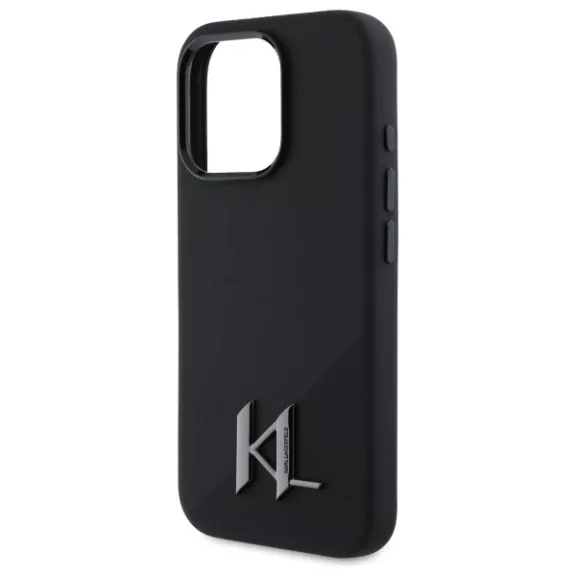 Karl Lagerfeld shadow metal initial MagSafe - iPhone 16 Pro tok - fekete