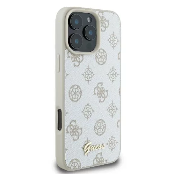 Guess peony script logo MagSafe - iPhone 16 Pro tok - fehér