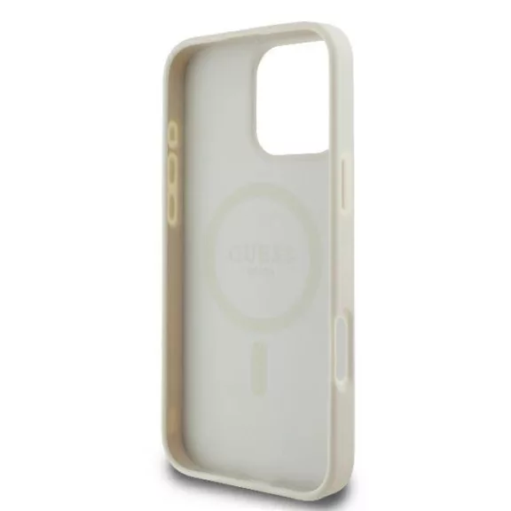 Guess peony script logo MagSafe - iPhone 16 Pro tok - fehér