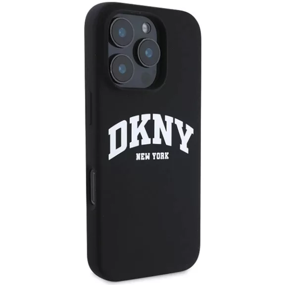 DKNY white printed logo MagSafe - iPhone 16 Pro tok - fekete