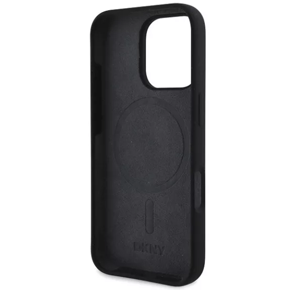 DKNY white printed logo MagSafe - iPhone 16 Pro tok - fekete