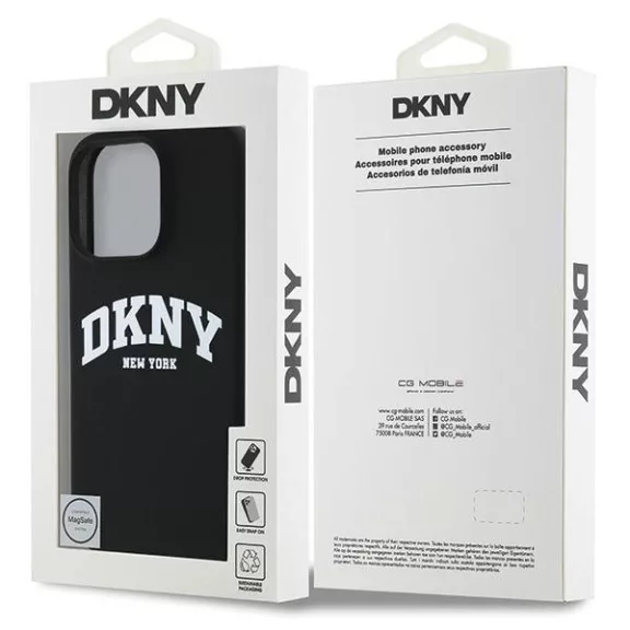 DKNY white printed logo MagSafe - iPhone 16 Pro tok - fekete