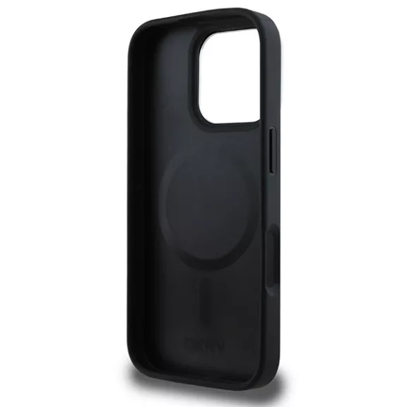 DKNY plain silver logo MagSafe - iphone 16 Pro tok - fekete