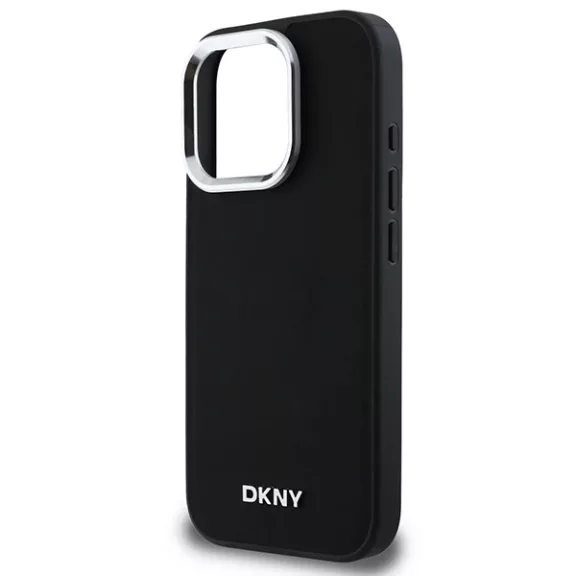 DKNY plain silver logo MagSafe - iphone 16 Pro tok - fekete