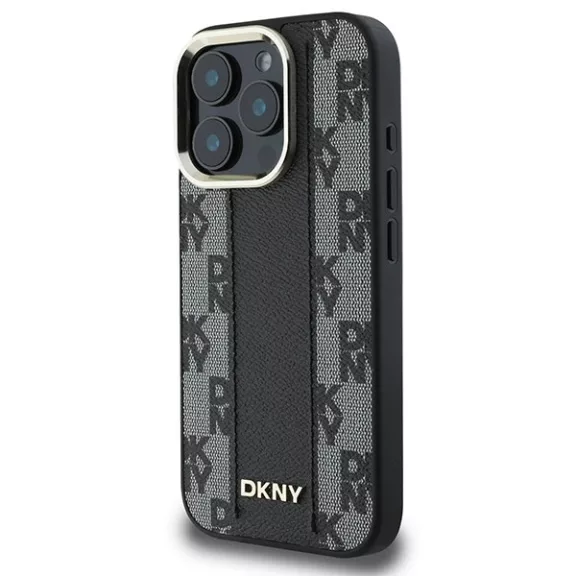 DKNY checkered pattern MagSafe - iPhone 16 Pro tok - fekete