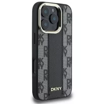 DKNY checkered pattern MagSafe - iPhone 16 Pro tok - fekete