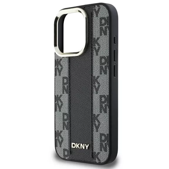 DKNY checkered pattern MagSafe - iPhone 16 Pro tok - fekete