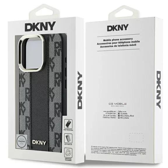 DKNY checkered pattern MagSafe - iPhone 16 Pro tok - fekete