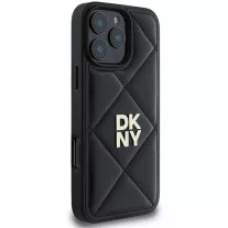 DKNY Quilted stack logo - iPhone 16 Pro tok - fekete