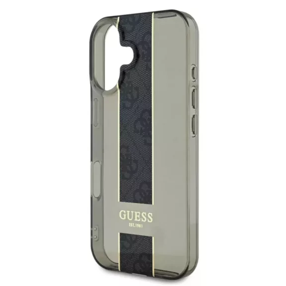 Guess middle 4G stripe - iPhone 16 Pro tok - fekete
