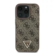   Guess 4G strass triangle metal logo - iPhone 16 Pro tok - barna