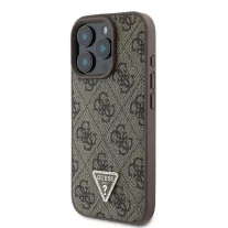   Guess 4G strass triangle metal logo - iPhone 16 Pro tok - barna