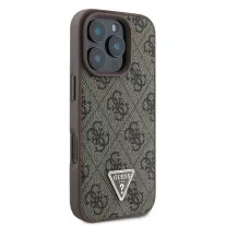   Guess 4G strass triangle metal logo - iPhone 16 Pro tok - barna