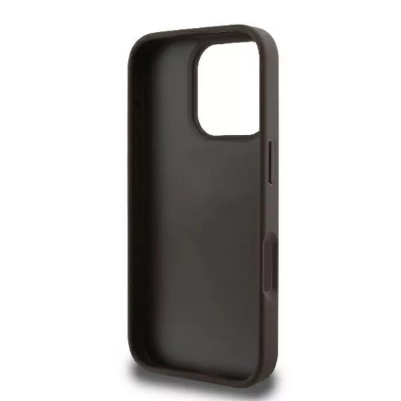 Guess 4G strass triangle metal logo - iPhone 16 Pro tok - barna