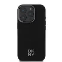 DKNY leather stack logo Magsafe - iPhone 16 Pro tok - fekete