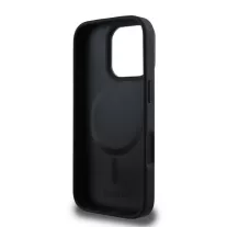 DKNY leather stack logo Magsafe - iPhone 16 Pro tok - fekete