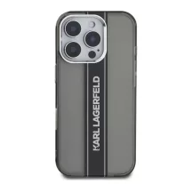 Karl Lagerfeld Stripe - iPhone 16 Pro tok - Fekete 
