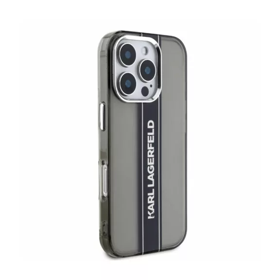 Karl Lagerfeld Stripe - iPhone 16 Pro tok - Fekete 