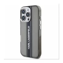 Karl Lagerfeld Stripe - iPhone 16 Pro tok - Fekete 