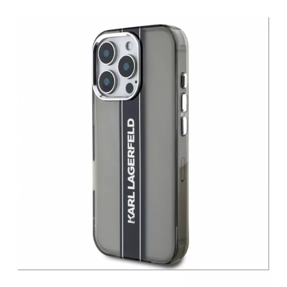 Karl Lagerfeld Stripe - iPhone 16 Pro tok - Fekete 