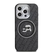  Karl Lagerfeld K&CH Heads Logo MagSafe - iPhone 16 Pro tok - Fekete