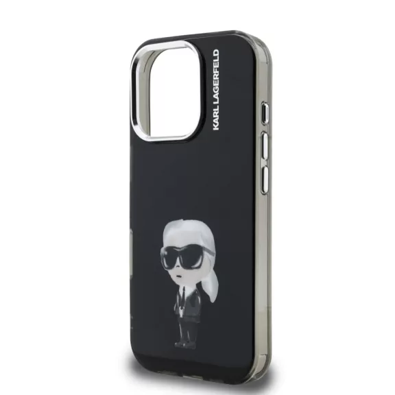 Karl Lagerfeld Aquarelle Karl - iPhone 16 Pro tok - Fekete