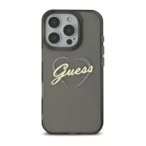 Guess Heart - iPhone 16 Pro tok - Fekete
