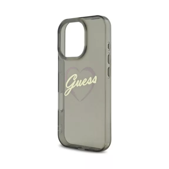Guess Heart - iPhone 16 Pro tok - Fekete