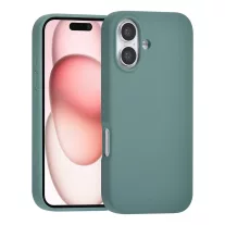   TUNIQ premium liquid szilikon - iPhone 16 Plus tok - sötét zöld