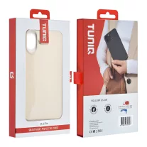 TUNIQ premium liquid szilikon - iPhone 16 Plus tok - bézs