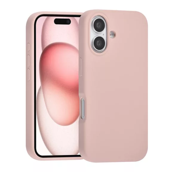 TUNIQ premium liquid szilikon - iPhone 16 Plus tok - rózsaszín