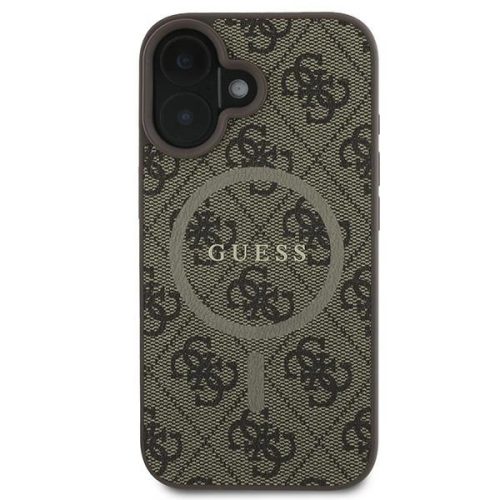 Guess 4G Ring Metal Logo MagSafe - iPhone 16 Plus tok - Barna  