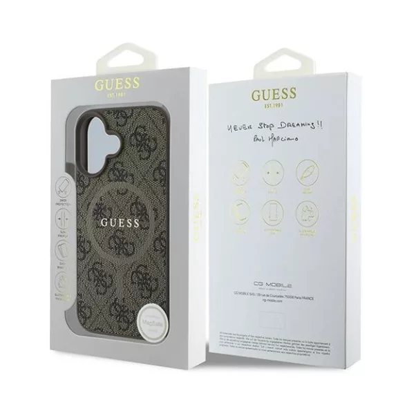 Guess 4G ring metal logo MagSafe - iPhone 16 Plus tok - barna  