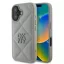 DKNY leather quilted stack logo - iPhone 16 Plus tok - szürke