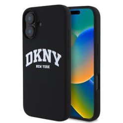   DKNY liquid silicone arch logo MagSafe - iPhone 16 Plus tok - fekete