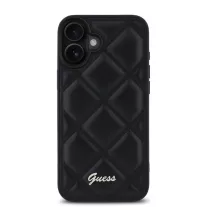 Guess Leather Quilted - iPhone 16 Plus tok - Fekete