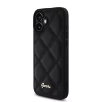 Guess Leather Quilted - iPhone 16 Plus tok - Fekete